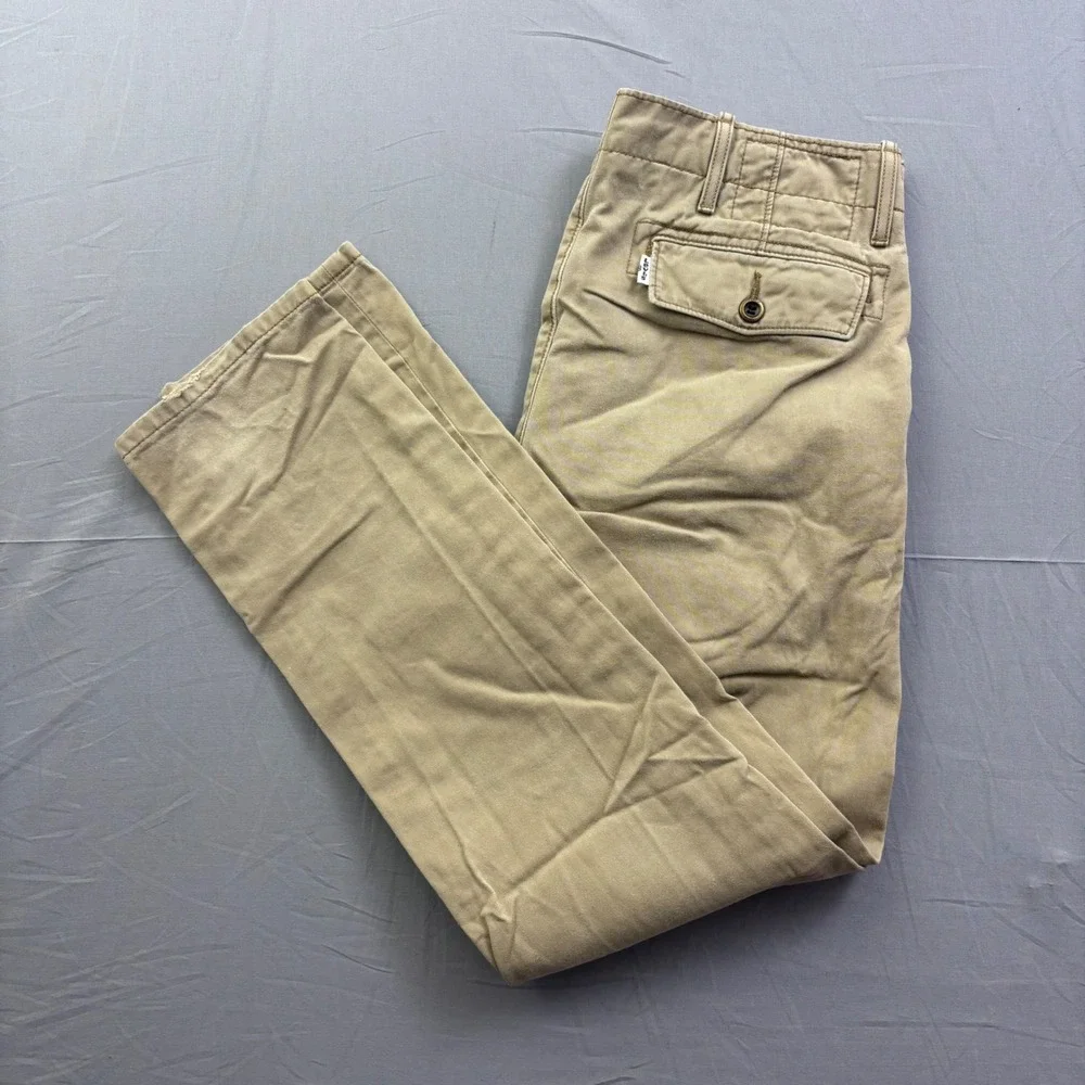 Levis Chino Pants Mens 29x30 Khaki Tan Cotton Straight Leg Trousers